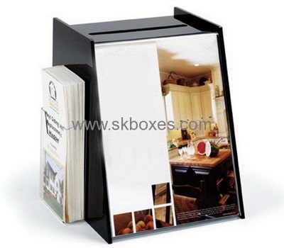 Acrylic box manufacturer custom acrylic plastic donation charity collection boxes with lock BDB-075