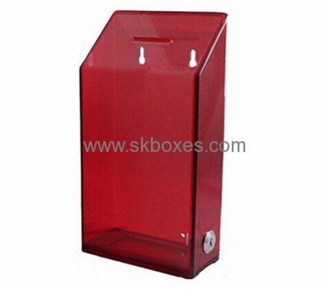 Acrylic box factory custom large clear acrylic donation ballot box BDB-084