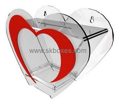 Acrylic box manufacturer custom acrylic perspex display case donation money box BDB-091