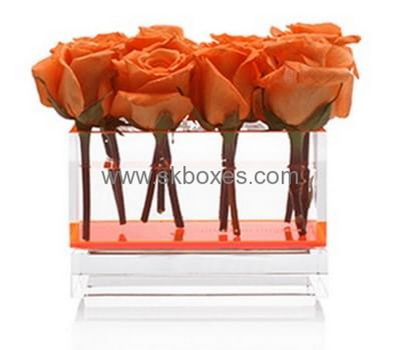 Acrylic box factory custom acrylic rose box flowers in a box delivery BDC-030