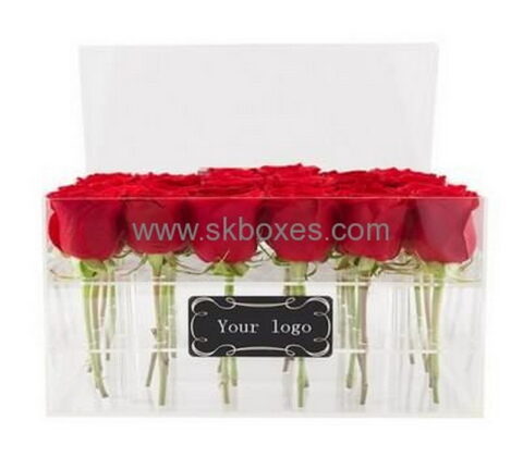 Acrylic box factory customize clear plastic display flower boxes roses BDC-078