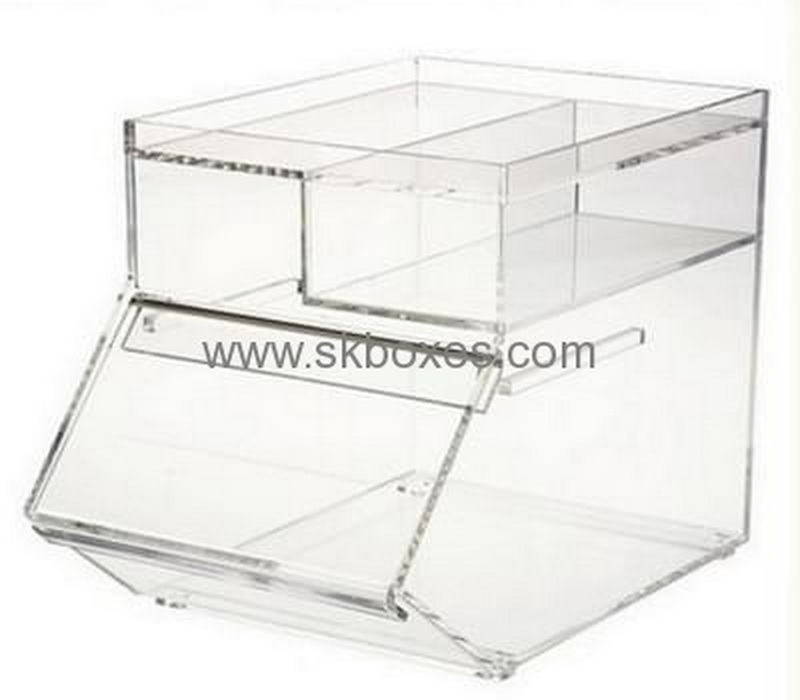 Acrylic box manufacturer customize large candy dispenser acrylic food display case BDC-170