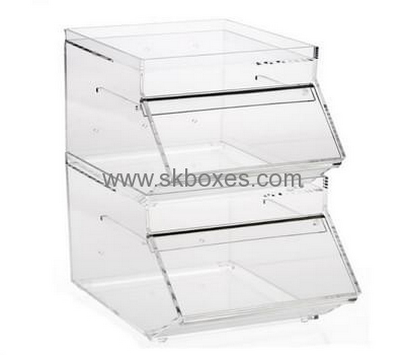 Acrylic box factory customize countertop food display case bulk food dispenser BDC-171