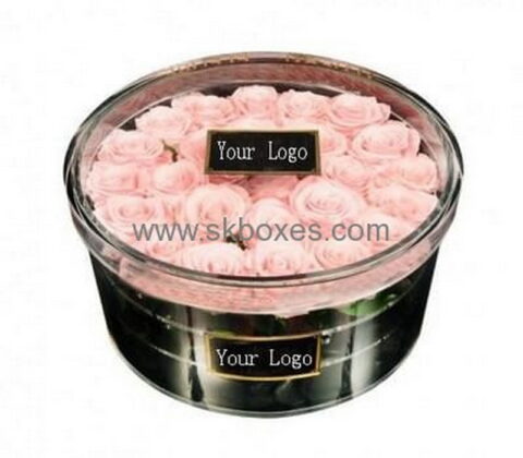 Acrylic box manufacturer customize small round acrylic box with lid BDC-202