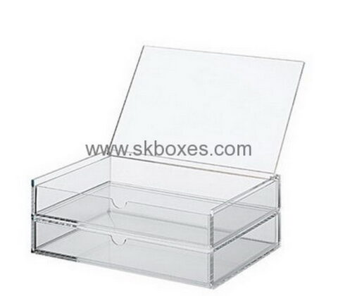 Acrylic box factory customize acrylic plastic drawer box with lid BDC-221