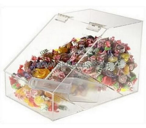 Acrylic box factory customize bulk food dispenser food display case BDC-237