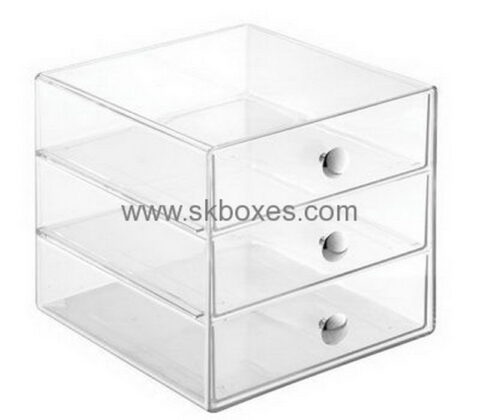 Acrylic box factory customized 3 drawer box acrylic drawer organizers BDC-245