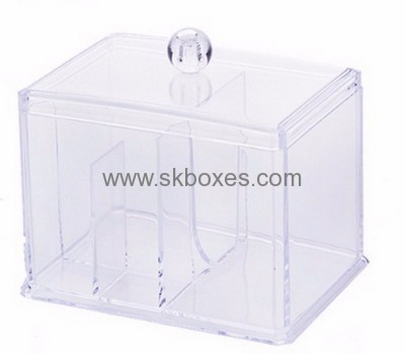 Box factory customized square plastic cotton pad box BDC-287