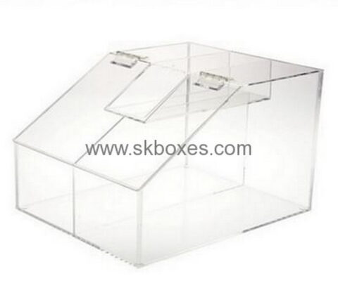 Acrylic box manufacturer customized acrylic food case display box with lid BDC-356