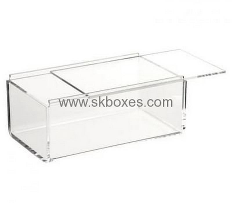 Acrylic box manufacturer customized clear acrylic box with sliding lid BDC-422