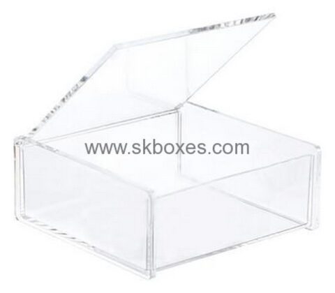 Acrylic box factory customized plastic acrylic box with hinged lid BDC-424