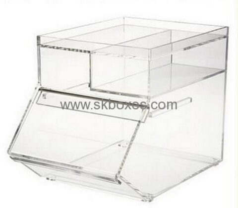 Acrylic plastic supplier customized food display storage boxes BDC-452