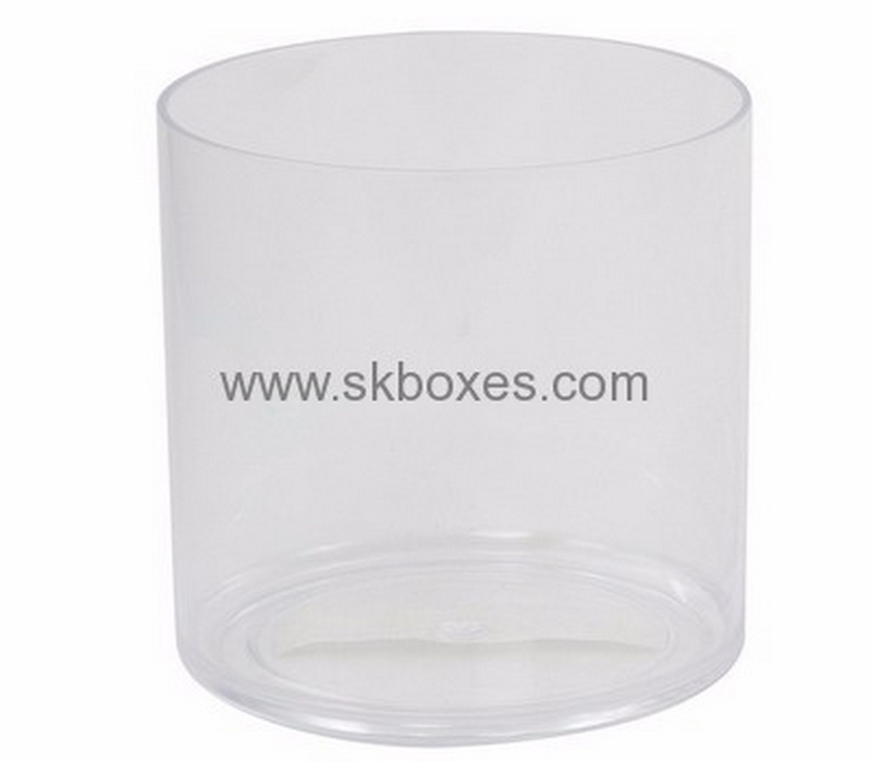 Acrylic manufacturers china round lucite storage boxes for sale BDC-456