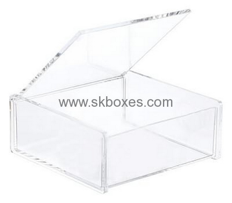 Acrylic box factory customized acrylic box with hinged lid BDC-514