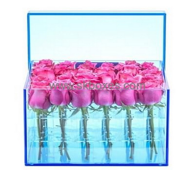 Plastic manufacturers custom plexi red rose box BDC-577