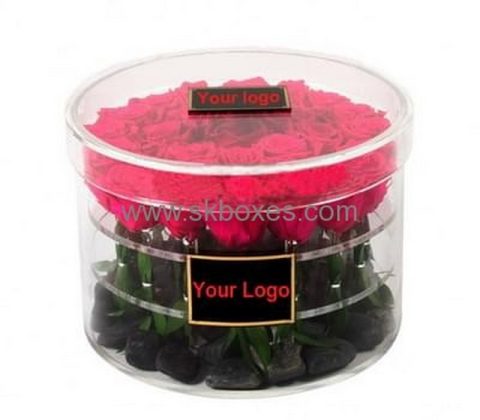 Plastic company custom acrylic rose flower box BDC-580