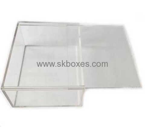 Acrylic box manufacturer custom acrylic showcase box with sliding lid BDC-801