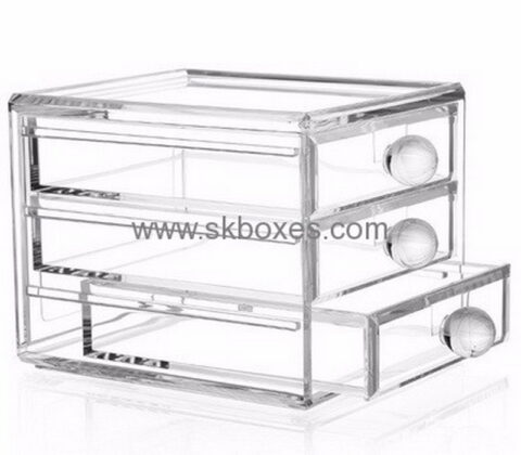 Complete plastic fabricators custom acrylic rectangular 3 drawer box BDC-820