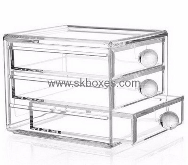 Complete plastic fabricators custom acrylic rectangular 3 drawer box BDC-820