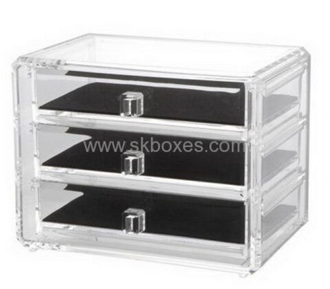 Acrylic items manufacturers custom 3 drawer jewelry box BDC-844