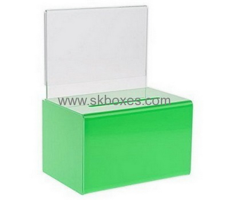 Custom and wholesale acrylic suggestion box with lock BBS-211