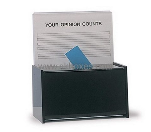 Custom and wholesale acrylic black suggestion box BBS-217