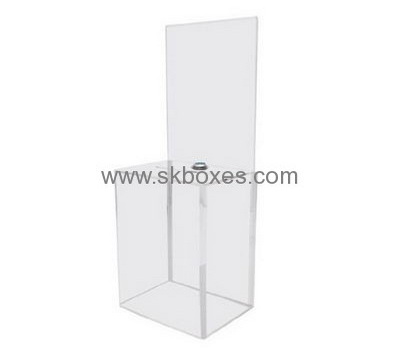 Customized clear acrylic donation collection boxes BBS-280