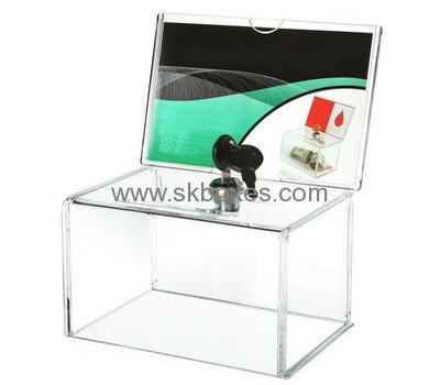 Customized clear acrylic collection box BBS-283