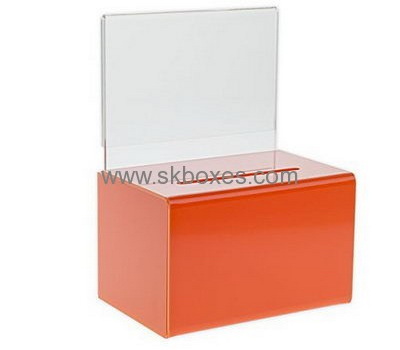 Customized clear acrylic ballot box BBS-285