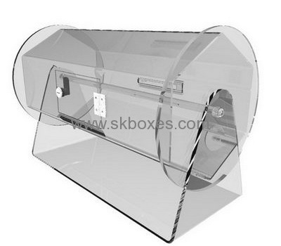 Customized clear acrylic donation box with lock BBS-297