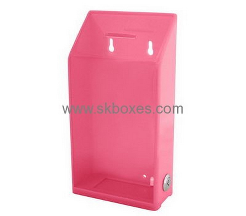 Bespoke pink plastic ballot boxes BBS-347