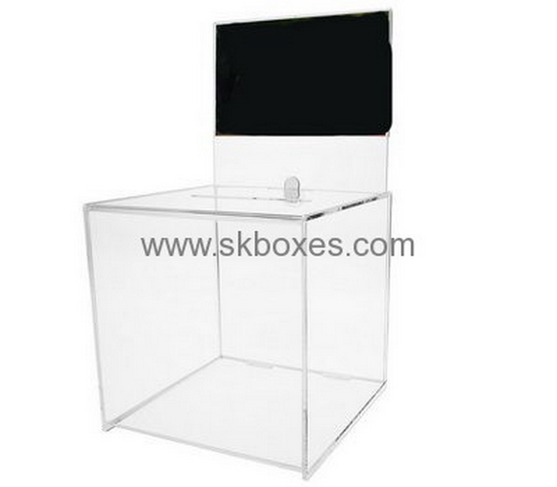 Bespoke transparent plastic ballot box BBS-380