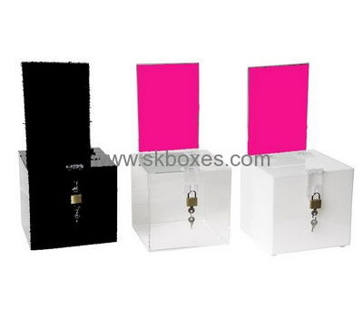 Bespoke square perspex donation box BBS-386