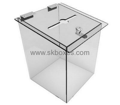 Customized clear PC large donation boxes BBS-389