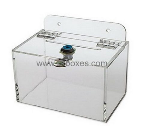 Bespoke acrylic locking donation box BBS-428