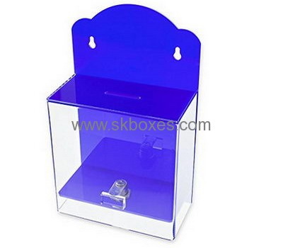 Bespoke acrylic wall mounted donation box BBS-461