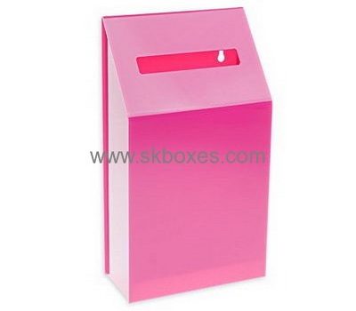 Bespoke pink acrylic large collection boxes BBS-496