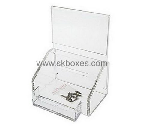 Bespoke clear acrylic donations boxes BBS-531