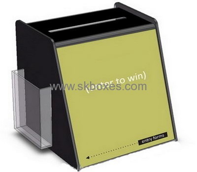 Bespoke acrylic black suggestion box BBS-548