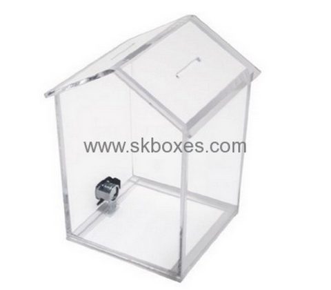 Bespoke acrylic house donation box BBS-564