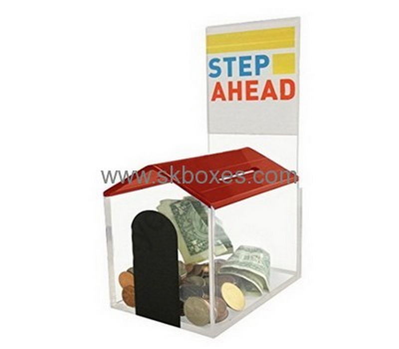 Bespoke plexiglass dog house donation box BBS-571