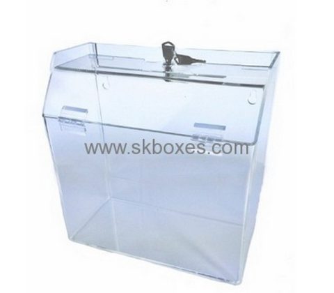 Bespoke clear acrylic donation box BBS-586