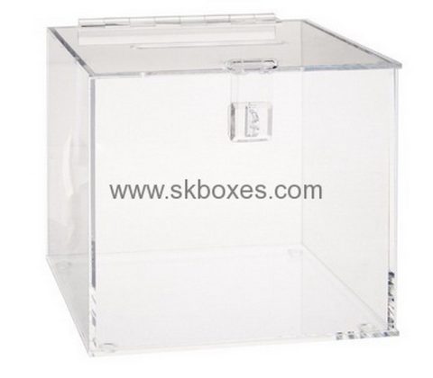 Bespoke acrylic secure donation box BBS-591