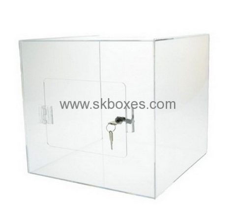 Bespoke clear perspex donation box BBS-592