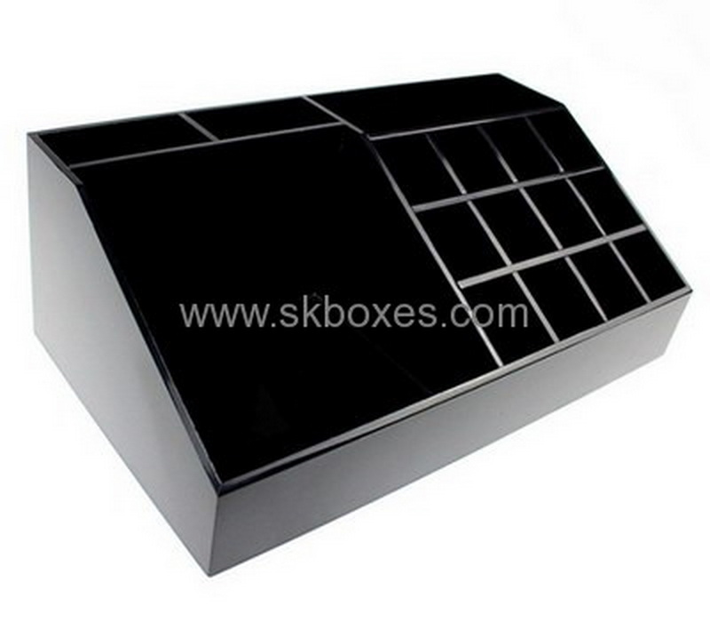 Bespoke black acrylic compartment organiser box BDC-1014