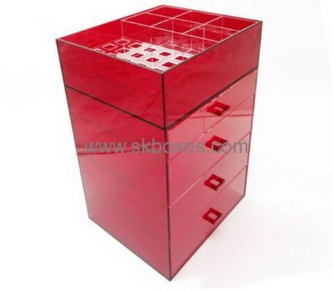 Bespoke red perspex display case BDC-1022