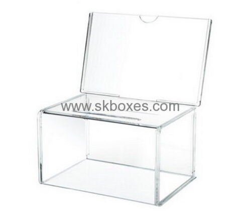 Bespoke acrylic clear donation collection box BDB-099