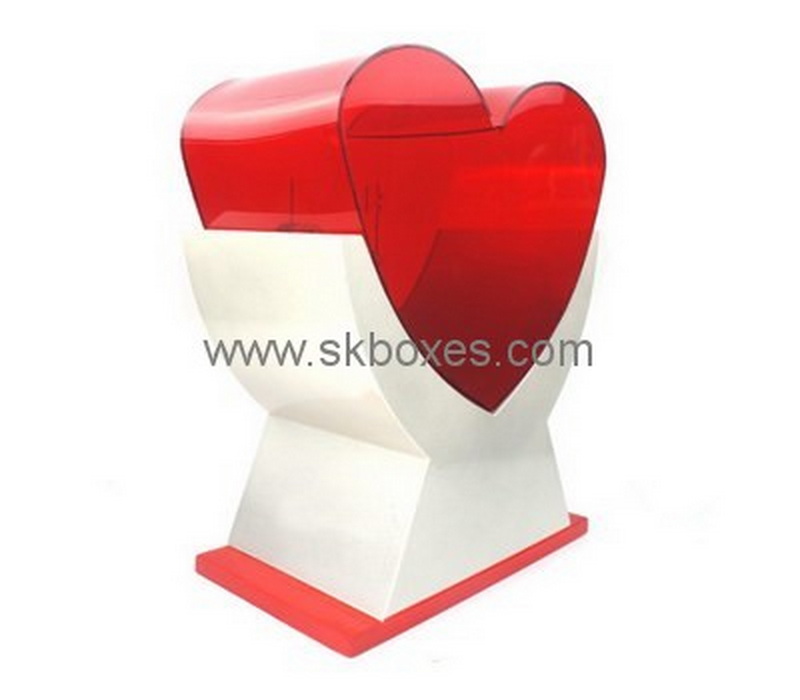 Bespoke red acrylic charity box BDB-106