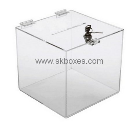 Bespoke large acrylic donation box BDB-113