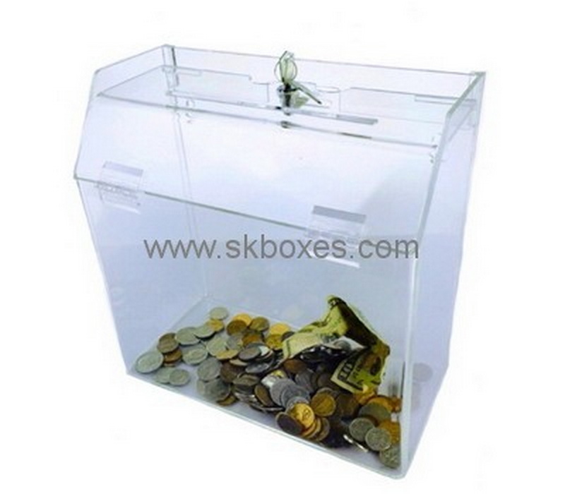 Customize acrylic donation collection boxes BDB-118